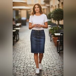 ESPRIT VINTAGE Denim Pencil Skirt